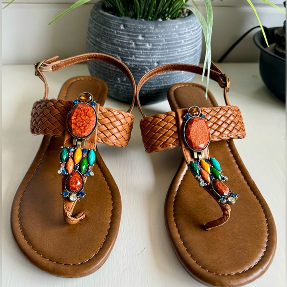 Nicole Shoes - Nicole Jewel Sandals Sz 7